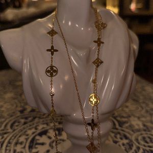Gold LV necklace